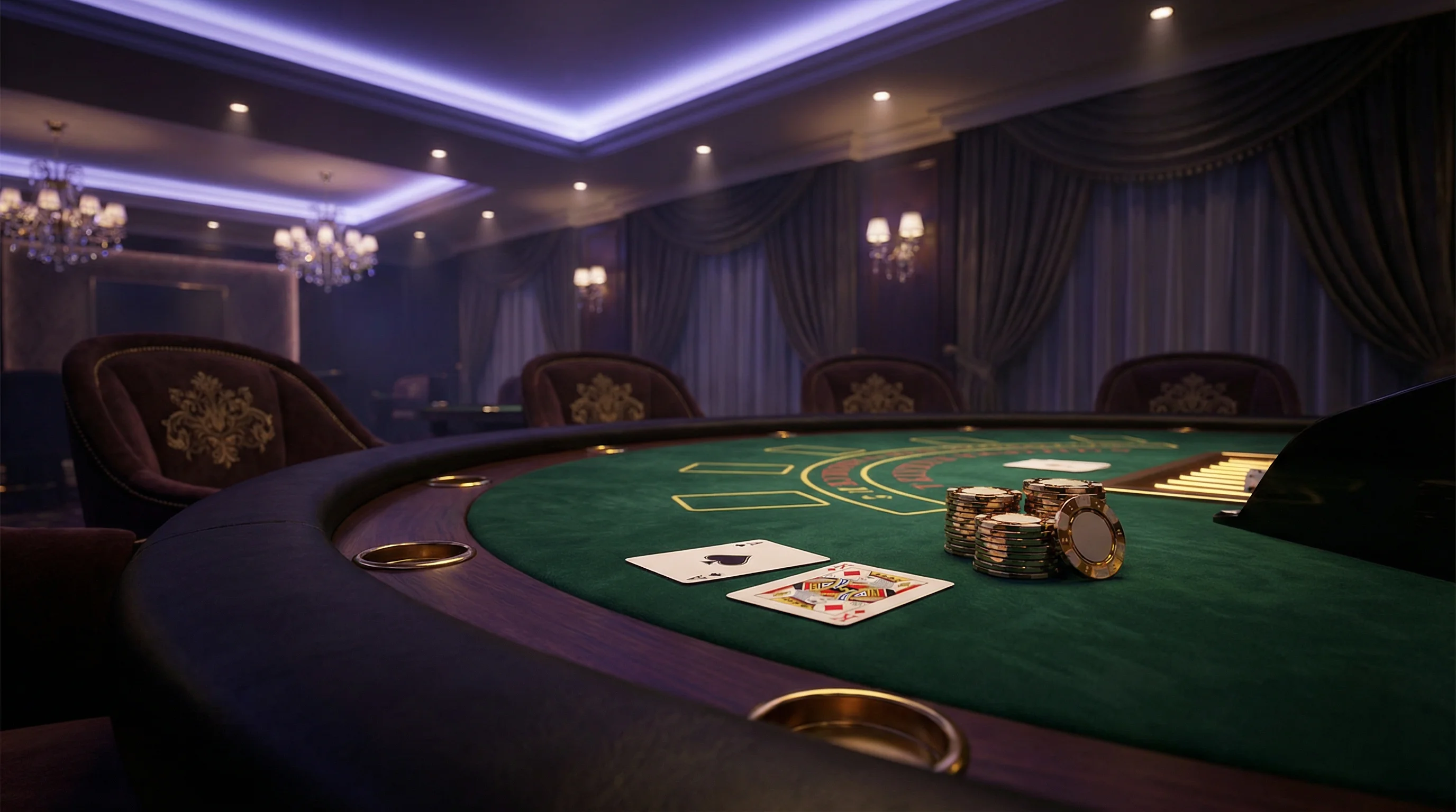 Mesa de Blackjack 21 pontos no cassino bravobet